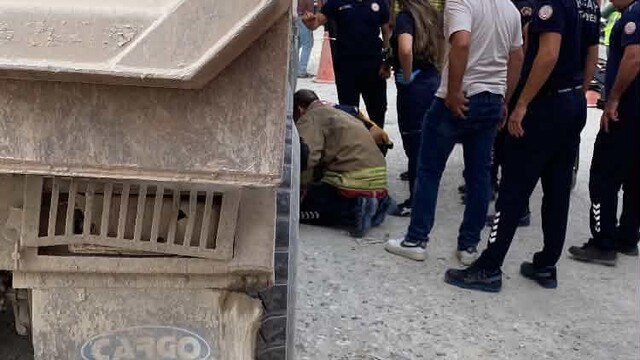 Hatay'da hafriyat kamyonunun altında kalan motosiklet sürücüsü öldü