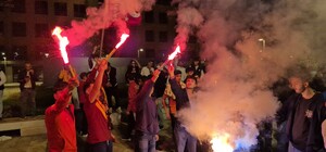 Adıyaman’da Galatasaray taraftarları derbi galibiyetini kutladı