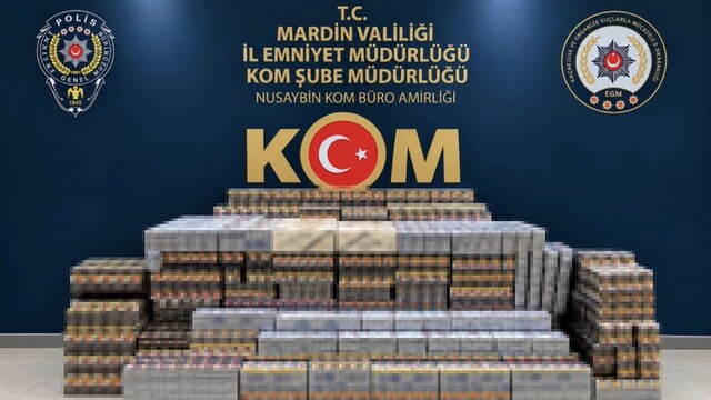 Mardin'de 22 bin 50 paket kaçak sigara ele geçirildi