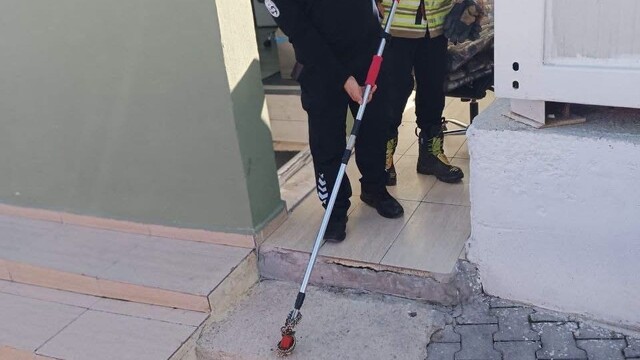 Yayladağı'nda yerleşim yerinde görülen yılan doğaya bırakıldı