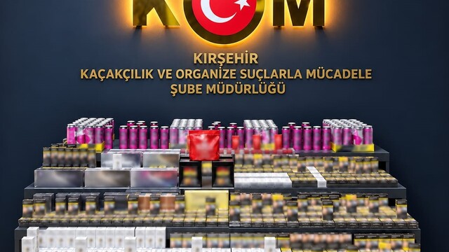Kırşehir'de gümrük kaçağı sigara ele geçirildi