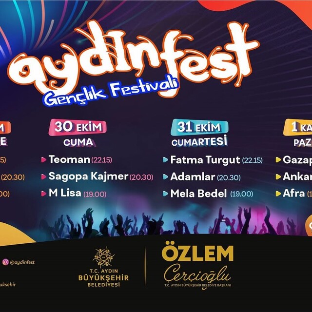 Aydınfest 29 Ekim Perşembe günü başlıyor