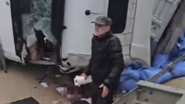 Tır kazasında kolu kopan sürücü tedavi altına alındı