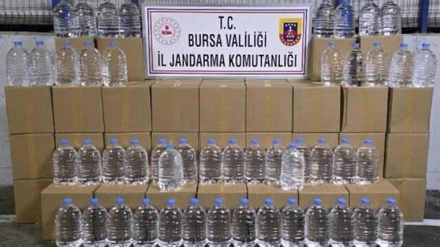 Bursa'da bin 260 litre etil alkol ele geçirildi