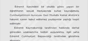 Türk bayrağına ve Atatürk’e hakaret içerikli paylaşımda bulunan öğretmen gözaltına alındı
