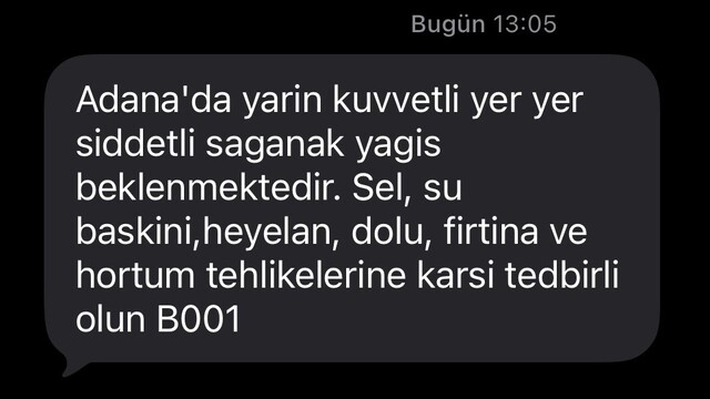 AFAD'dan Adana için uyarı