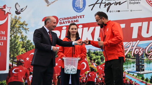 Çorum'da bisiklet turu düzenlendi