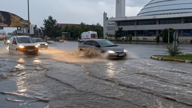 Erzincan'da sağanak yağış etkili oldu