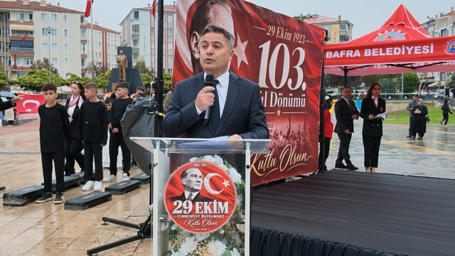 Bafra'da Cumhuriyet'in 103. yıl dönümü kutlandı