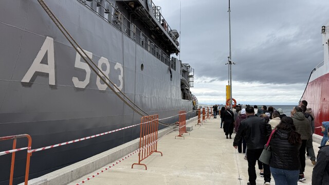 Tekirdağ'da arama kurtarma gemisi "TCG Işın" ziyarete açıldı