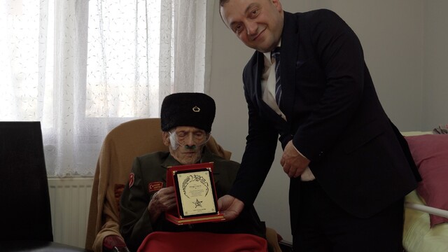 Trabzon'da 103 yaşındaki Kore gazisine Cumhuriyet Bayramı ziyareti