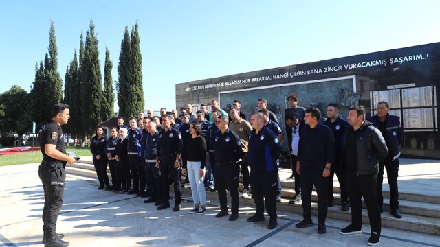 Aksu Belediyesi zabıta personeline biber gazı kullanımı eğitimi