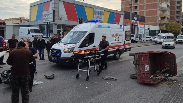 Aydın'da motosikletlerin çarpıştığı kazada 1 sürücü yaralandı