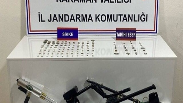 Karaman'da jandarmanın denetimlerinde tarihi eser ve kaçak ürünler ele geçirildi: 20 tutuklama