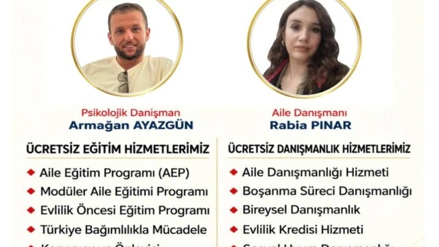 Sinop'ta ailelere ücretsiz danışmanlık hizmeti