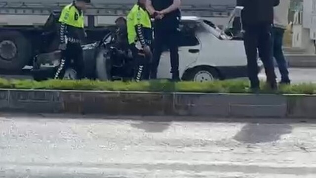 Seyir halindeki otomobilde yangın