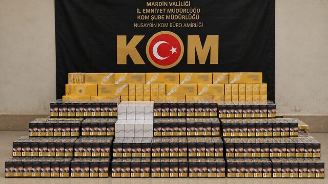 Mardin'de 12 bin 520 paket kaçak sigara ele geçirildi
