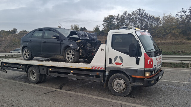 Samsun'da tırla çarpışan otomobildeki 1 kişi yaralandı