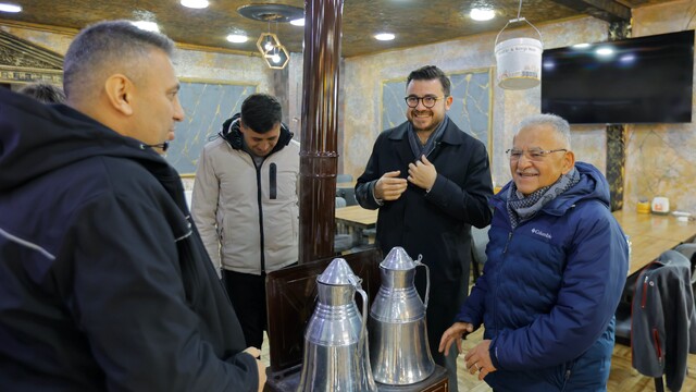 Büyükkılıç, Erciyes Kayak Merkezi'ndeki esnafı ziyaret etti